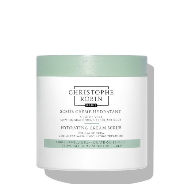 Christophe Robin HYDRATING Cream Scrub with Aloe Vera kreminis galvos odos šveitiklis su alijošiumi, 250 ml