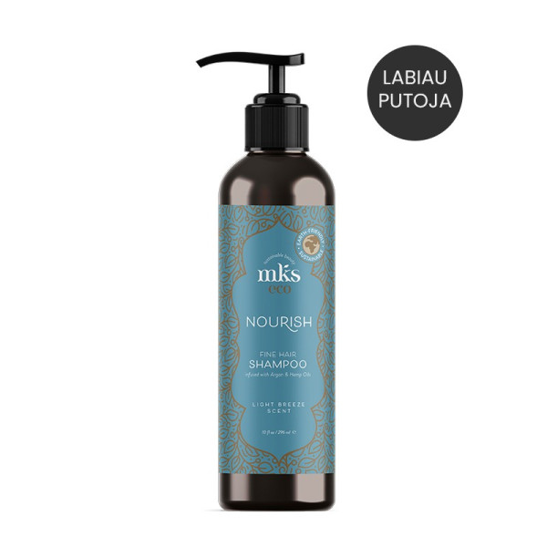 MKS eco (Marrakesh) NOURISH SHAMPOO LIGHT BREEZE maitinantis šampūnas ploniems plaukams, 296 ml