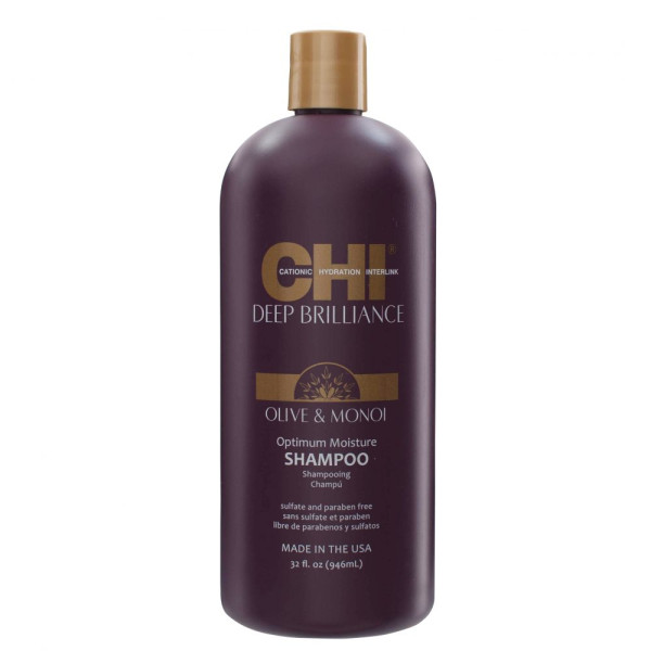 CHI Deep Brilliance šampūnas su alyvuogių ir monoi aliejais, 946 ml
