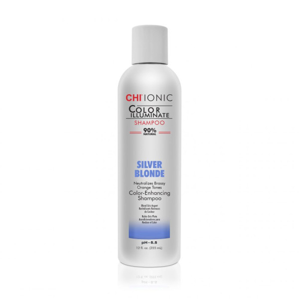 CHI IONIC COLOR ILLUMINATE spalvą atgaivinantis šampūnas – Silver Blonde 355 ml