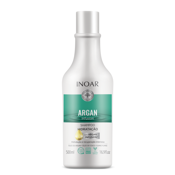 INOAR Argan Infusion Hydrating Shampoo - plaukus drėkinantis šampūnas, 500 ml