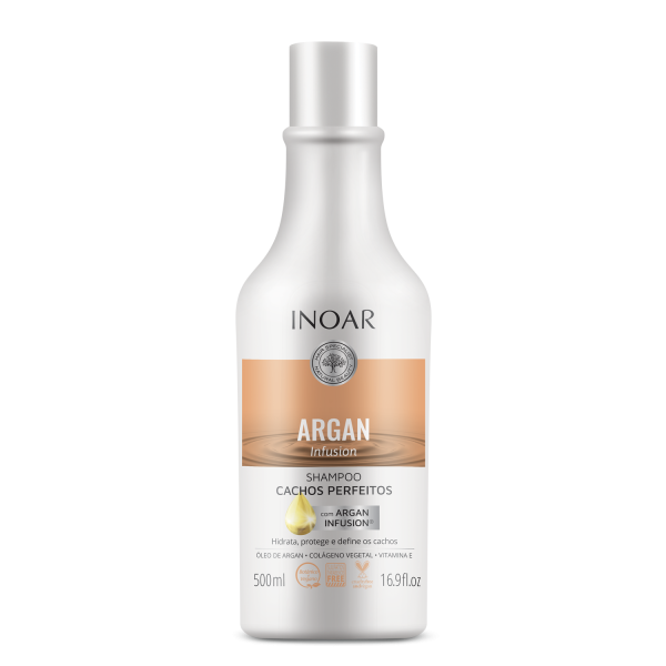 INOAR Argan Infusion Perfect Curls Shampoo - šampūnas tobuloms garbanoms, 500 ml