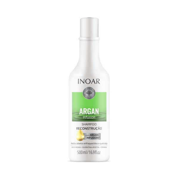 INOAR Argan Infusion Reconstruction Shampoo - rekonstruojantis šampūnas, 500 ml