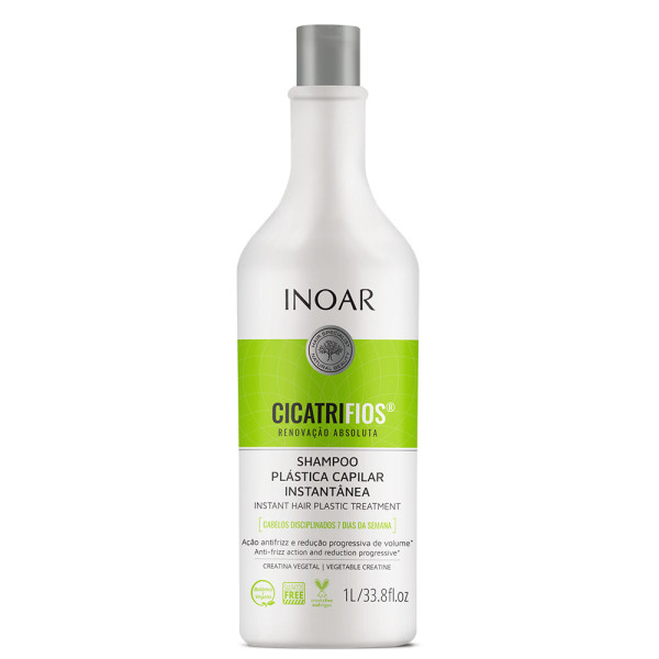 INOAR CicatriFios Shampoo - plauko struktūrą atkuriantis šampūnas, 1000 ml