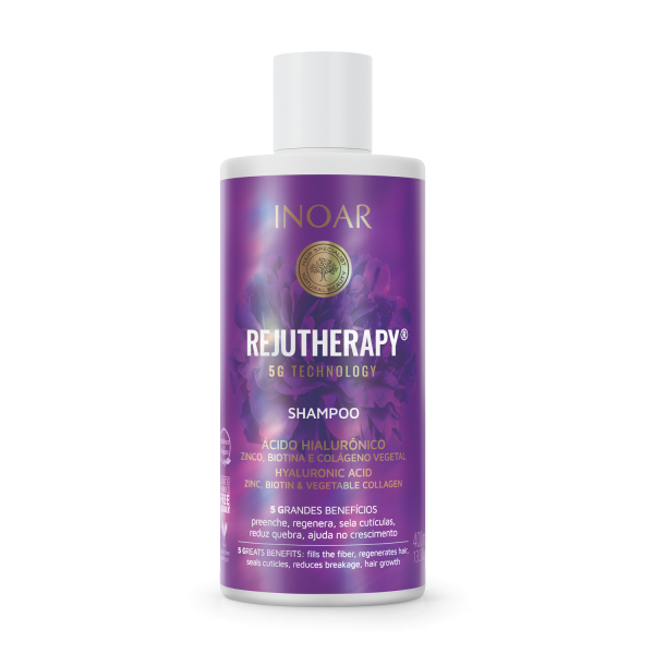 INOAR Rejutherapy Shampoo - regeneruojantis šampūnas pažeistiems plaukams, 400 ml