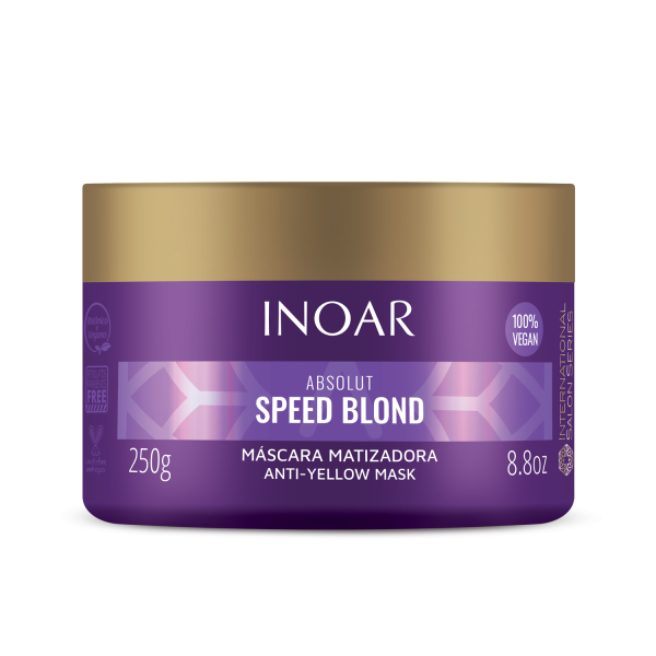 INOAR Speed Blond Mask - plaukų kaukė šviesiems plaukams, 250 g
