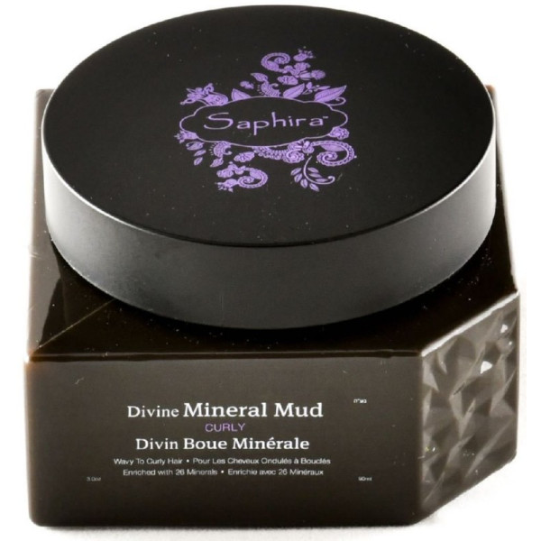 Saphira Divine Mineral Mud intensyviai drėkinanti kaukė-mineralinis purvas besipučiantiems plaukams, 90 ml