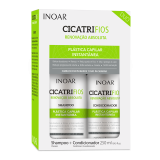 INOAR CicatriFios Duo Kit - plauko struktūrą atkuriantis priemonių rinkinys, 2x250 ml