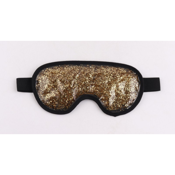 Be OSOM Hot & Cold Glitter Eye Mask Golden šildanti/šaldanti akių kaukė - miego akiniai, auksinė