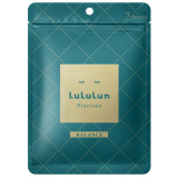 LuLuLun Precious Mask Green 7 Pack veido odą drėkinančių ir atkuriančių vienkartinių lakštinių veido kaukių rinkinys jautriai, senstančiai odai, 7 vnt.