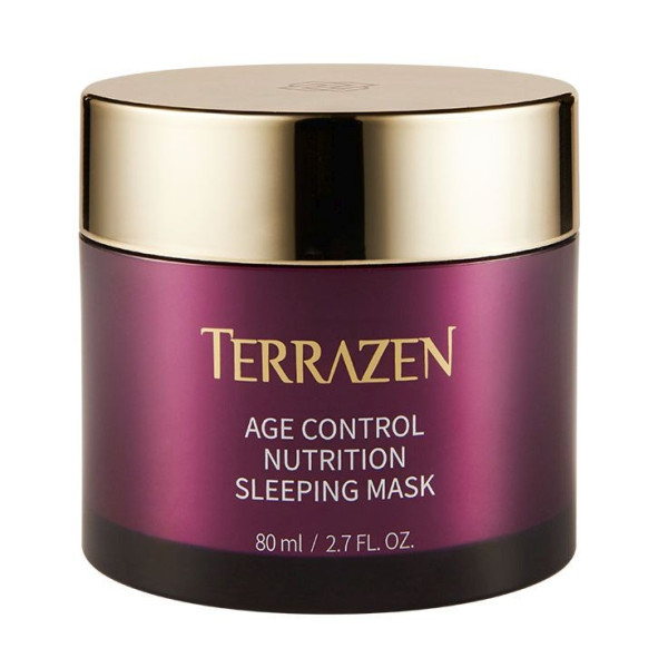 Naktinė kaukė veido odai Terrazen Age Control Nutrition Sleeping Mask, stangrinanti, ypač tinka brandžiai veido odai 80 ml