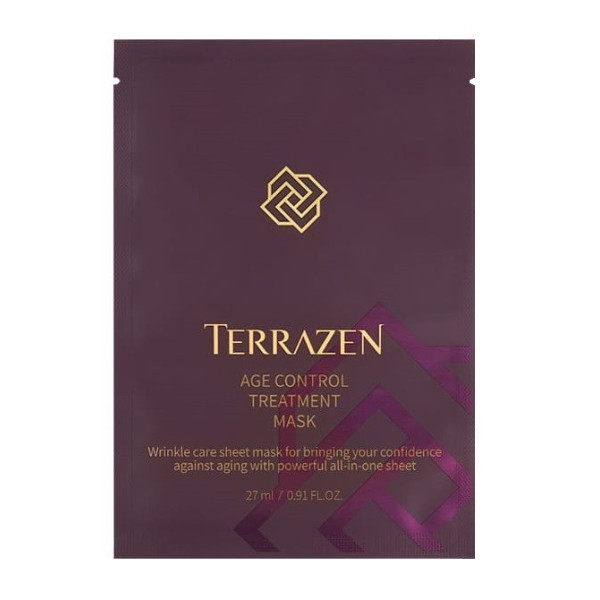 Terrazen Age Control Treatment Mask lakštinė, stangrinanti veido kaukė brandžiai veido odai, 27 ml