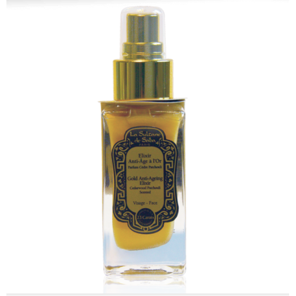 La Sultane de Saba Gold and Champagne Anti-age Elixir 23 karatų aukso eliksyro serumas, 50 ml