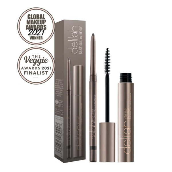 delilah LASHES & LINER COLLECTION blakstienų tušo ir akių pieštuko rinkinys