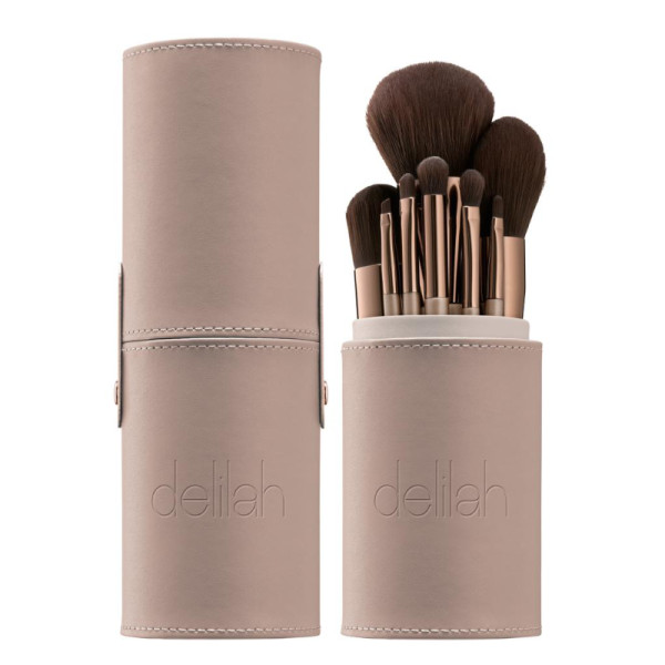 delilah VEGAN BRUSH COLLECTION makiažo šepetėlių rinkinys