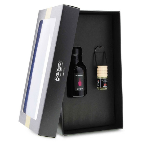 Kvapų namams rinkinys Erbolinea Prestige Vin Di Vino, sudaro kvapas namams su lazdelėmis ir kvapas automobiliui, 50 ml ir 5 ml