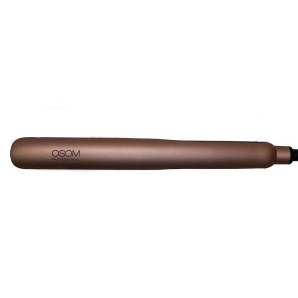 OSOM Professional Rose Gold Hair Straightener Plaukų tiesintuvas su juodom keraminėm plokštelėm ir vibracijos funkcija, 180 - 230°C