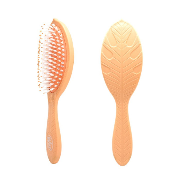 WETBRUSH GO GREEN™ TREATMENT & SHINE plaukų šepetys su šerno šereliais ir natūraliais aliejais, oranžinis