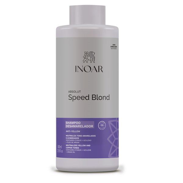 INOAR Absolut Speed Blond Shampoo - šampūnas šviesiems plaukams 800 ml