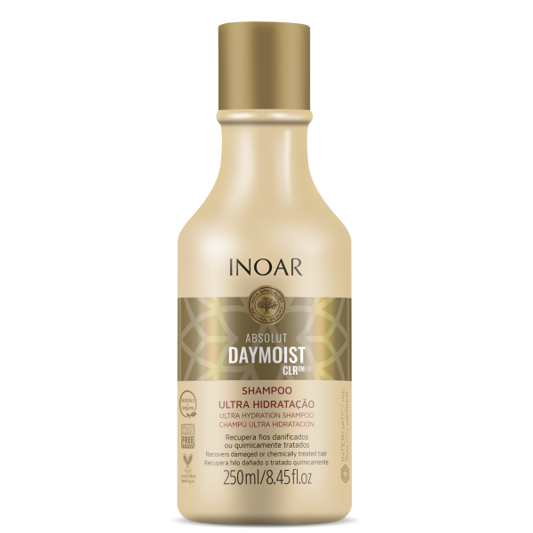 INOAR Absolut Daymoist Shampoo šampūnas chemiškai pažeistiems plaukams, 250 ml