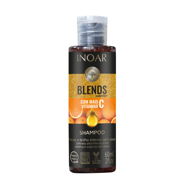 INOAR Blends Shampoo šampūnas su vitaminu C, 60 ml, TRAVEL SIZE