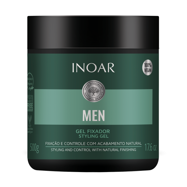INOAR MEN Styling Gel plaukų formavimo gelis, 500 g