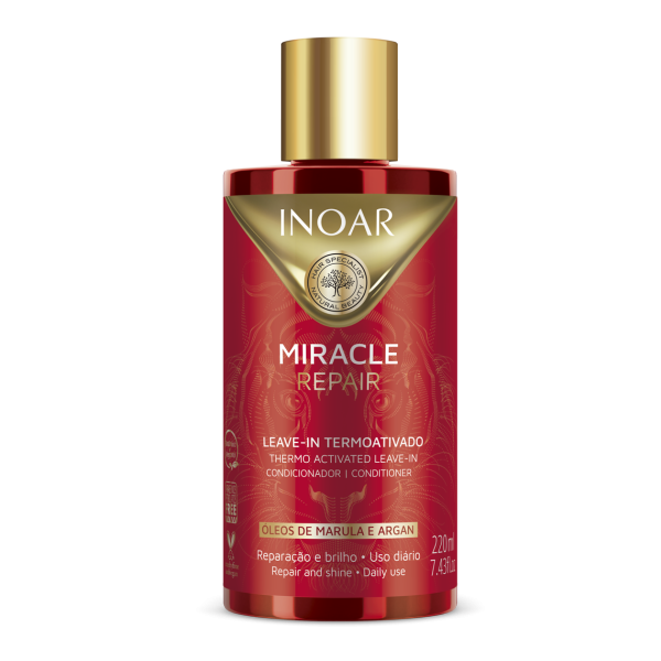 INOAR Miracle Repair Leave-In - nenuplaunamas kondicionierius, 220 ml