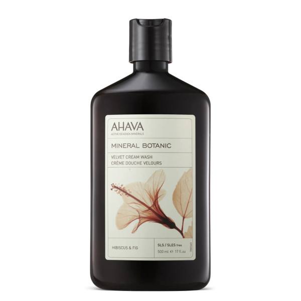 AHAVA Mineral Botanic Velvet Cream Wash Hibiscus & Fig kreminis kūno prausiklis, 500 ml