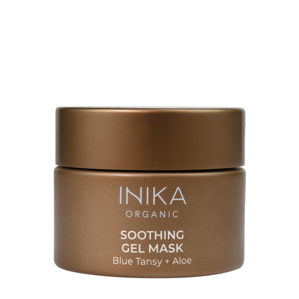 INIKA Organic Soothing Gel Mask raminanti gelinė veido kaukė, 50 ml