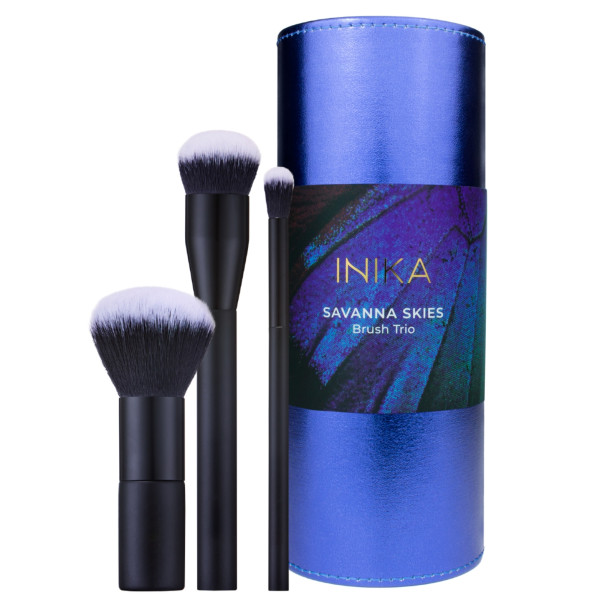 INIKA Savana Skies Brush Trio makiažo šepetėlių rinkinys