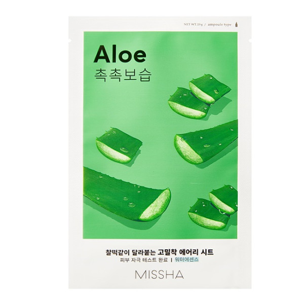 Missha Airy Fit Sheet Mask [Aloe] lakštinė veido kaukė, 19 ml