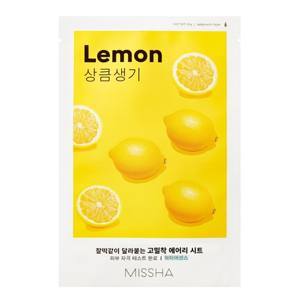 Missha Airy Fit Sheet Mask [Lemon] lakštinė veido kaukė, 19 ml