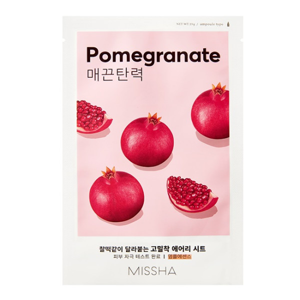 Missha Airy Fit Sheet Mask [Pomegranate] lakštinė veido kaukė, 19 ml