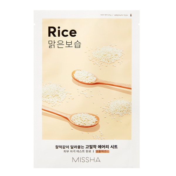 Missha Airy Fit Sheet Mask [Rice] lakštinė veido kaukė, 19 ml