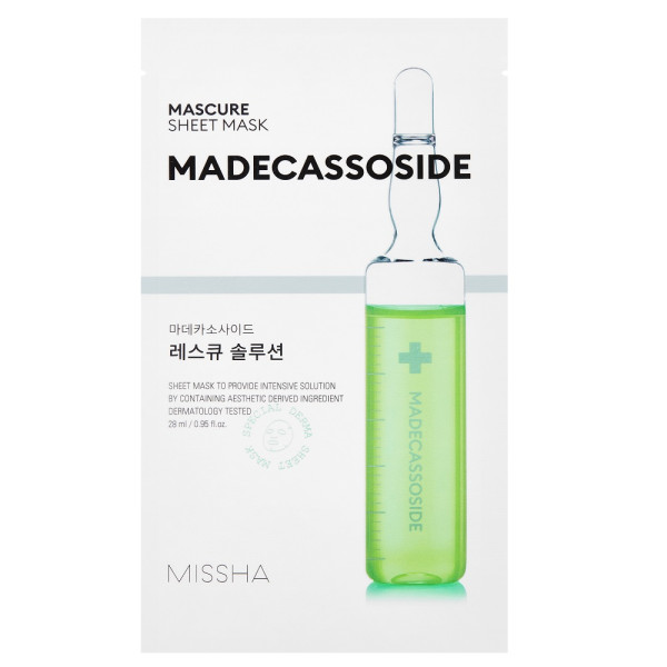 Missha Mascure Sheet Mask [Madecassoside] lakštinė veido kaukė, 28 ml