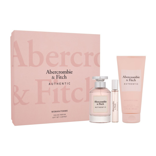 Abercrombie & Fitch Authentic rinkinys moterims (EDP, 100 ml + EDP, 15 ml + kūno losjonas, 200 ml)