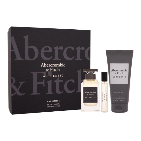 Abercrombie & Fitch Authentic rinkinys vyrams (EDT, 100 ml + EDT, 15 ml + dušo želė, 200 ml)