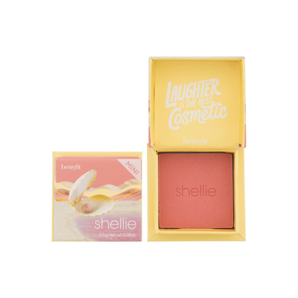 Benefit Shellie Wanderful World Blush Powder Mini šilto rausvo jūros kriauklės atspalvio skaistalai, 2,5 g