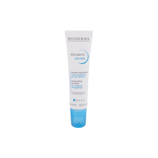 BIODERMA Atoderm Levres Lip Balm intensyviai maitinantis ir atkuriantis lūpų balzamas, 15 ml