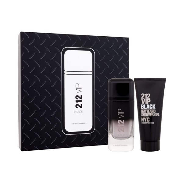 Carolina Herrera 212 VIP Men Black rinkinys vyrams (EDP, 100 ml + dušo želė, 100 ml)