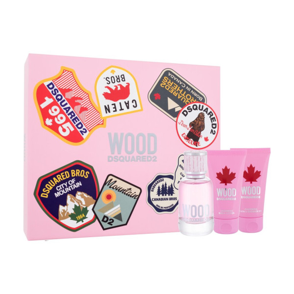 Dsquared2 Wood Eau de Toilette rinkinys moterims (Edt 50 ml + Body Lotion 50 ml + Shower Gel 50 ml)