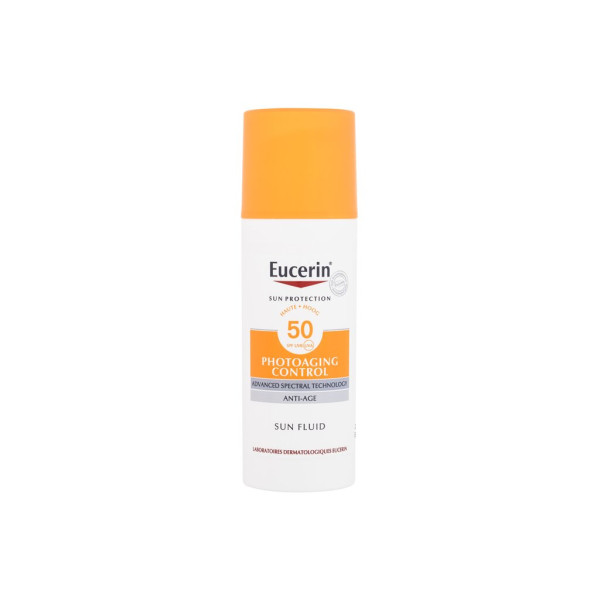 Eucerin Sun Protection Photoaging Control Sun Fluid SPF 50+  apsauginis veido fluidas nuo saulės ir fotosenėjimo, 50 ml