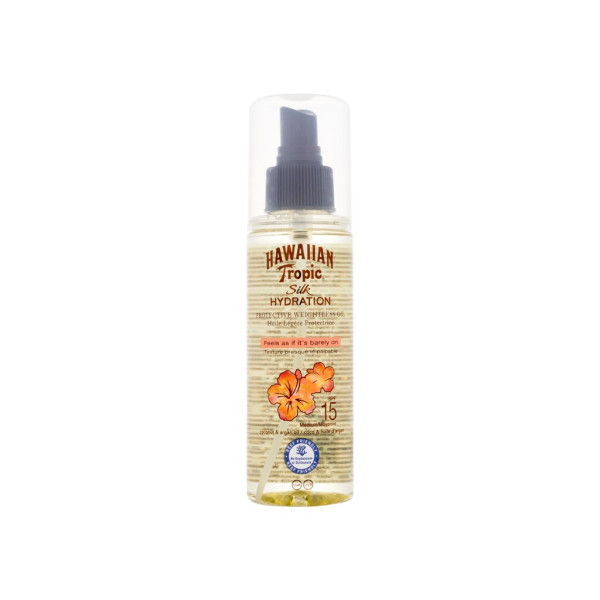 Hawaiian Tropic Silk Hydration Weightless Oil SPF 15 apsaugos nuo saulės aliejus veidui ir kūnui, 150 ml