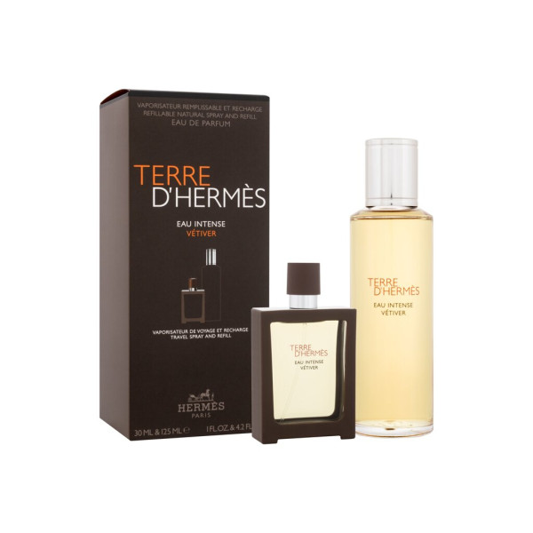 Hermes Terre d´Hermes Eau Intense Vétiver Eau de Parfum rinkinys vyrams (Edp 30 ml + Edp Filling 125 ml)