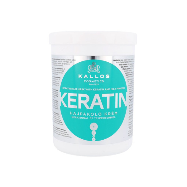 Kallos Cosmetics Keratin Hair Mask plaukų kaukė su keratinu ir pieno proteinais, 1000 ml