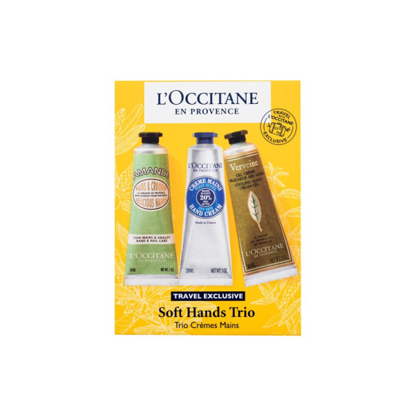 L'Occitane Travel Exclusive Soft Hands Trio Set rankų kremų rinkinys, 3 x 30 ml
