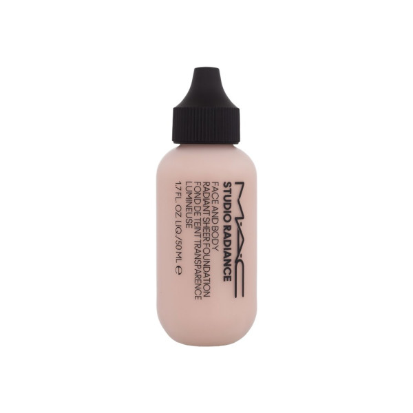 MAC Studio Radiance Face And Body Radiant Sheer Foundation makiažo pagrindas, atspalvis: W2, 50 ml