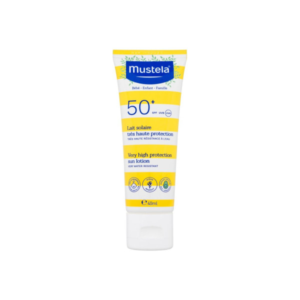 Mustela Bébé Family Very High Protection Sun Lotion SPF 50+ apsauginis losjonas nuo saulės, 40 ml