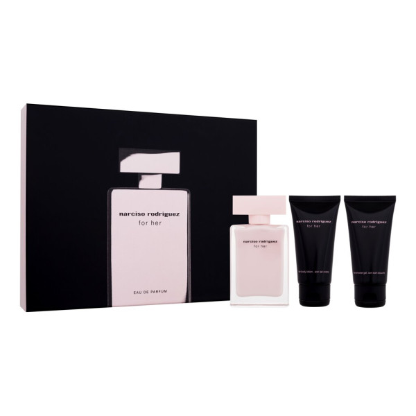 Narciso Rodriguez For Her Eau de Parfum rinkinys moterims (Edp 50ml + 50ml Body Lotion + 50ml Shower Gel)