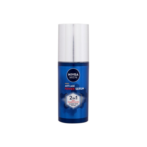 Nivea Men Power Anti-Age Serum 2in1 senėjimo požymius mažinantis serumas nuo raukšlių ir pigmentinių dėmių, 30 ml